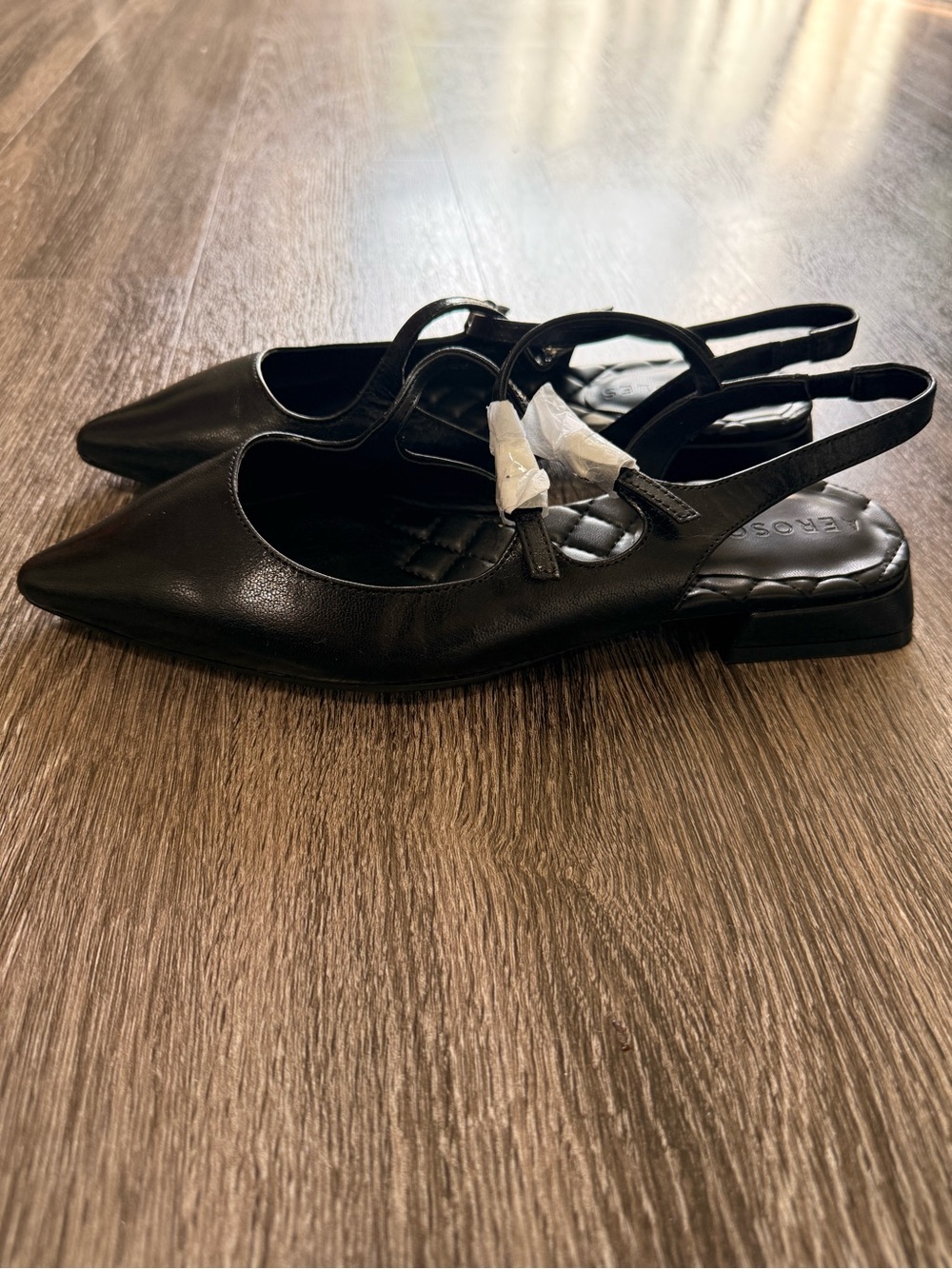 AEROSOLES Black Pointed Slingback Mules new without tags - Picture 3 of 8